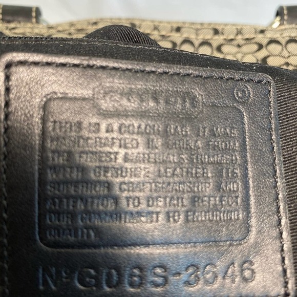 COACH SOHO MINI PRINT BLACK AND WHITE SHOULDER BAG HANDBAG - Picture 6 of 8